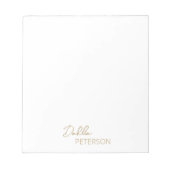 ミニマル ゴールド モダン ビジネス ノートパッド (正面)