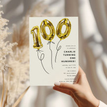 ミニマル ゴールド 100 風船 100歳 誕生日パーティー