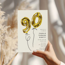 ミニマル ゴールド 90 風船 90歳の誕生日パーティー
