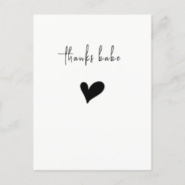 ミニマル サンクス ハート ポストカード
