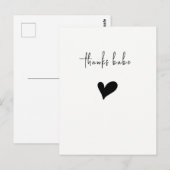 ミニマル サンクス ハート ポストカード (正面/裏面)