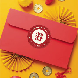 ミニマル・サークル二重中国の幸福結婚ズ ラウンドシール