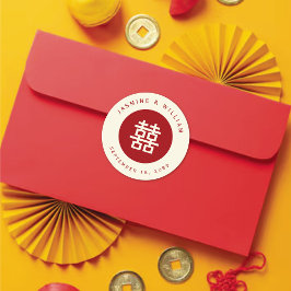 ミニマル・サークル二重中国の幸福結婚ズ ラウンドシール