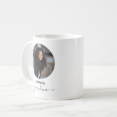 ミニマル・サークル写真おばあちゃん コーヒーマグカップ (正面左)