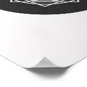 ミニマル・サークル白黒ポスター ポスター (角)