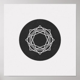 ミニマル・サークル白黒ポスター ポスター