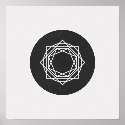ミニマル・サークル白黒ポスター ポスター (正面)