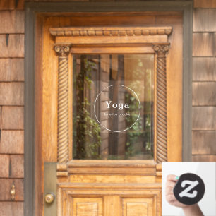 ミニマル サークル ビジネス ネーム ブランディング ウィンドウサイン