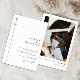 ミニマル&シック・モノグラム結婚ズ 招待状