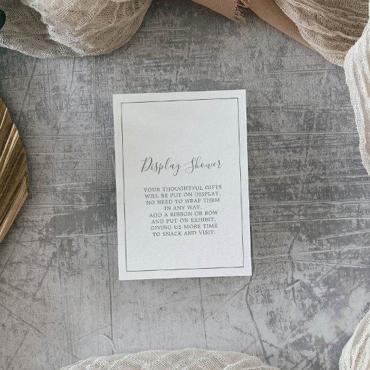 ミニマル シルバー ディスプレイ シャワー エンクロージャー カード