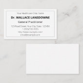 ミニマル,シンプル医療プロフェッショナル 名刺 (正面/裏面)