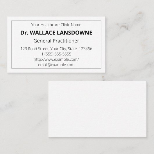 ミニマル,シンプル医療プロフェッショナル 名刺 (正面/裏面)