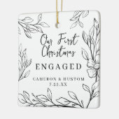 ミニマル シンプル おしゃれ オーダーメイドエンゲージメント セラミックオーナメント (左)