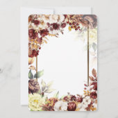 ミニマル シンプル かわいい ローズゴールド フレーム ウェディング 招待状 (裏面)