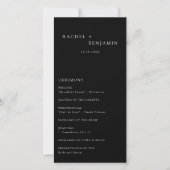 ミニマル シンプル ウェディング セレモニー ブラック プログラム (正面)