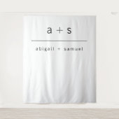 ミニマル シンプル ウェディング フォトブース 背景 タペストリー (正面)