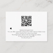 *~* ミニマル シンプル サンクス ブランディング ロゴ QR エンクロージャーカード (裏面)