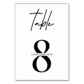 ミニマル シンプル シーティング チャート テーブル ナンバー テーブルナンバー (裏面)