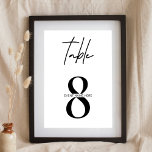 ミニマル シンプル シーティング チャート テーブル ナンバー テーブルナンバー<br><div class="desc">このブラック＆ホワイトのミニマルなテーブル ナンバー サインで、ビジネスやプライベートのイベントの装飾を仕上げましょう。ガライベント、ビジネスパーティー、結婚式の披露宴など、どんなシーンにもマッチするモダンなシーティングチャートテーブルナンバーのカードです。</div>