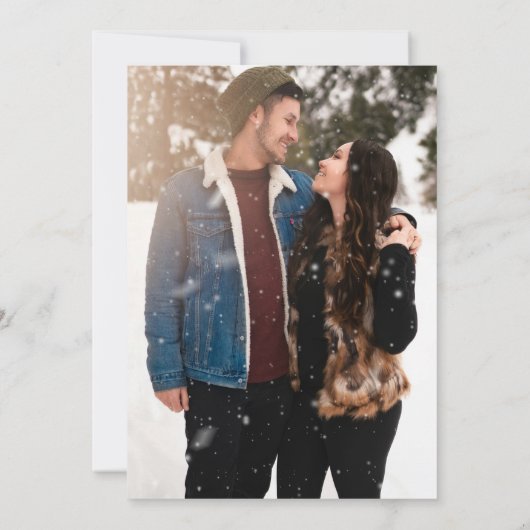 ミニマル シンプル フォト エロープメント アナウンスメント 招待状 (裏面)