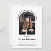 ミニマル シンプル フォト 卒業発表 招待状 (正面)