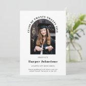 ミニマル シンプル フォト 卒業発表 招待状 (スタンド正面)