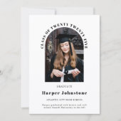 ミニマル シンプル フォト 卒業発表 招待状 (正面)