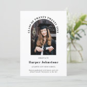 ミニマル シンプル フォト 卒業発表 招待状 (スタンド正面)