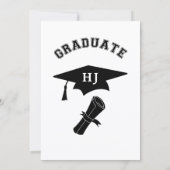 ミニマル シンプル フォト 卒業発表 招待状 (裏面)