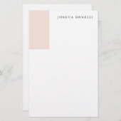 ミニマル シンプル プロフェッショナル 注目に値する 便箋 (正面/裏面)