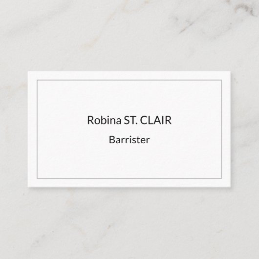 ミニマル、シンプル、ミニマリスト 名刺 (正面)