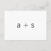 ミニマル シンプル モダン ウェディング エンクロージャーカード (裏面)