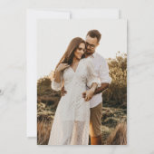 ミニマル シンプル モダン タイプ ツー フォト ウェディング 招待状 (裏面)