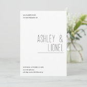 ミニマル シンプル レイアウト モダン フォト ウェディング 招待状 (スタンド正面)