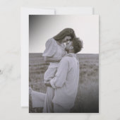 ミニマル シンプル レイアウト モダン フォト ウェディング 招待状 (裏面)