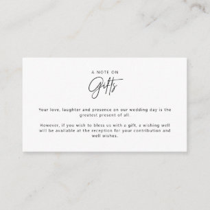 ミニマル シンプル 願い事カード ギフトについて エンクロージャーカード