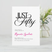 ミニマル・ジャスト・フィフティ 50歳の誕生日パーティー 招待状 (スタンド正面)
