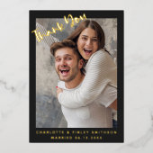 ミニマル&スクリプモダントのカスタムウェディング 箔シーズンカード (正面)