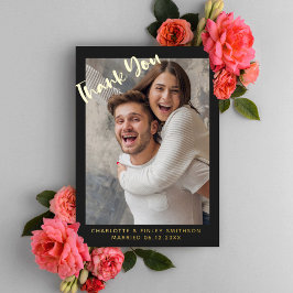 ミニマル&スクリプモダントのカスタムウェディング 箔シーズンカード