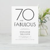 ミニマル セブンティ ファビュラス 70歳の誕生日パーティー 招待状 (スタンド正面)