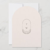 ミニマル セレスチャル ホリスティック ボーホー ムーン & スターズ アーチ 招待状 (裏面)