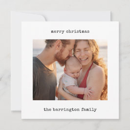 ミニマル タイプライター フォト ホリデー カード