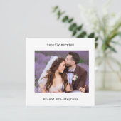 ミニマル タイプライター 幸せな結婚 写真カード シーズンカード (スタンド正面)