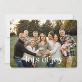 ミニマル タイポグラフィック Lots of Joy 1 写真 クリスマス (正面)