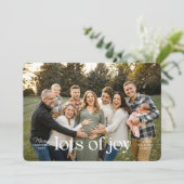 ミニマル タイポグラフィック Lots of Joy 1 写真 クリスマス (スタンド正面)