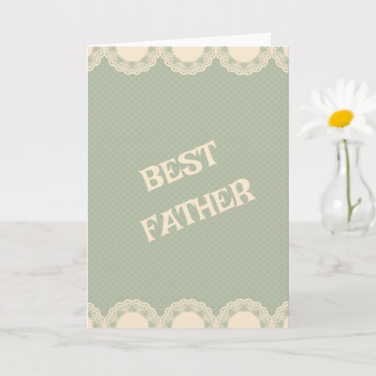 ミニマル・タイポグラフィ お父さんへバレンタインカード | father カード (小さな植物)