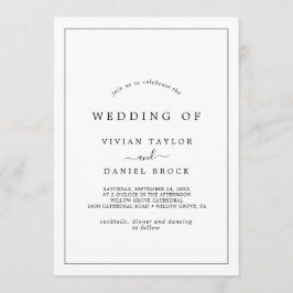 ミニマル タイポグラフィ ザ ウェディング オブ 招待状