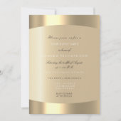 ミニマル チャパージュ ゴールド ブラック コンフェッティ セピア アイボリー 招待状 (正面)