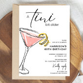 ミニマル「ティニは少し年上だ!カクテルバースデーパーティー 招待状