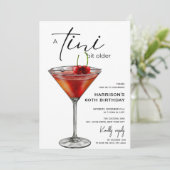 ミニマル「ティニは少し年上だ!カクテルバースデーパーティー 招待状 (スタンド正面)